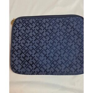 Tommy Hilfiger Navy Blue Monogram iPad Sleeve 11 inch Tablet Case Tech Pouch
